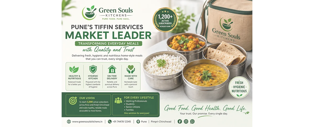 Green Souls Kitchens Leads Pune’s Tiffin Service Market